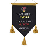 Nimboo-Mirchi Printed Triangular Valentine Scroll Decoration Gift